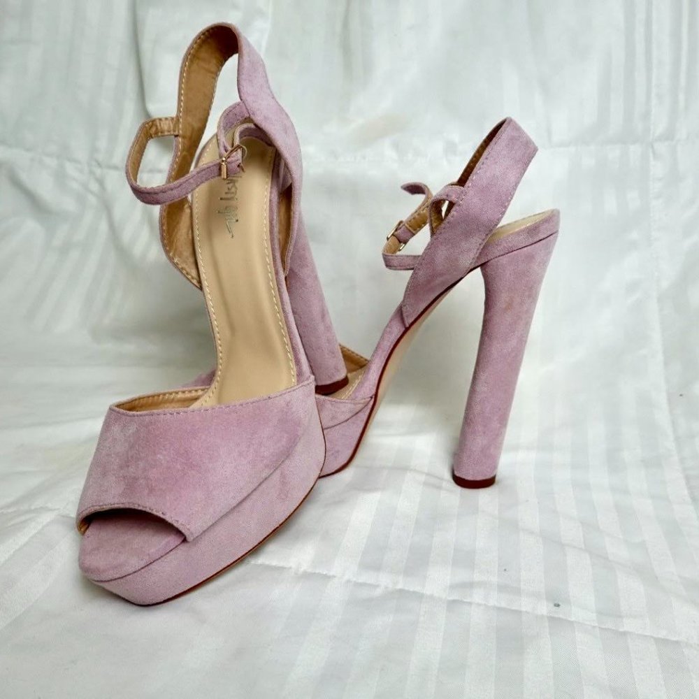 Curve The Haters Platform Heel Nasty Gal Lilac, baby pink